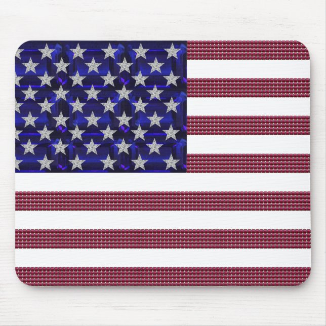 USA flagga Gemstone Art Musmatta (Framsidan)