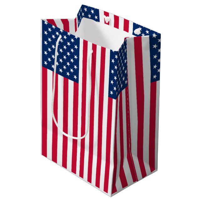 USA flagga Gift Bag (Framsidan Vinklad)