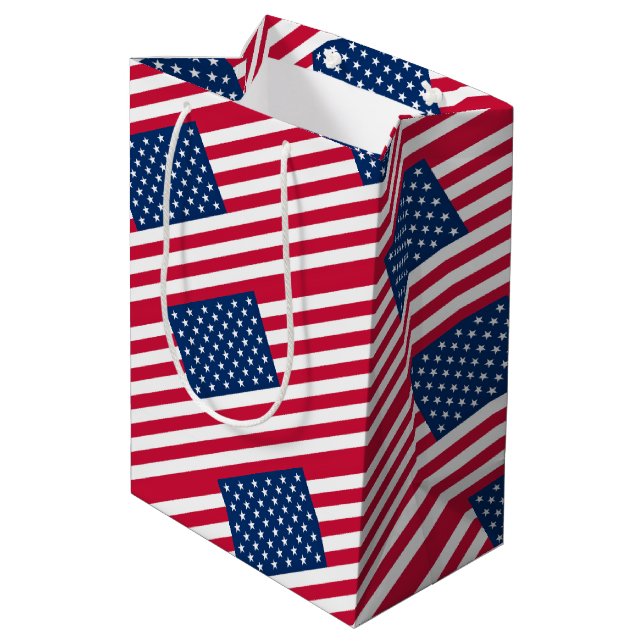 USA flagga Gift Bag Förenta staterna (Baksidan Vinklad)