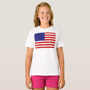USA flagga Girls cn T Shirt
