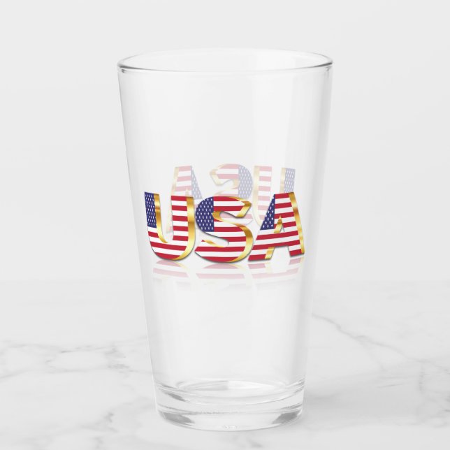 USA flagga Glass Glaskopp (Framsida)