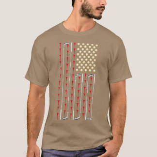 USA flagga Golf Klubbs Patriotic Golf T Shirt