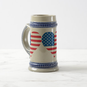 USA flagga Grått /Blue 22 oz Stein Sejdel