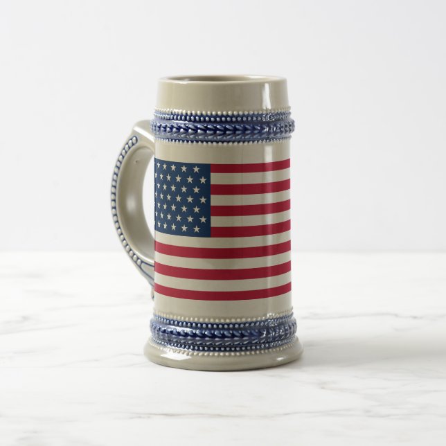 USA flagga Grått /Blue 22 oz Stein Sejdel (Framsida vänster)