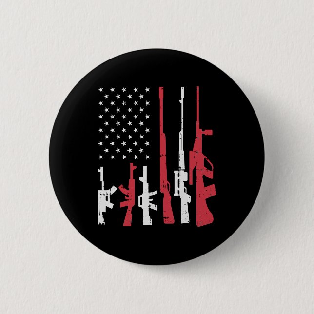 USA flagga Guns Funny American Pride 4:e juli Pat Knapp (Framsida)