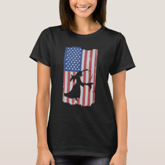 USA flagga Halloween Ghost Party 4 T Shirt
