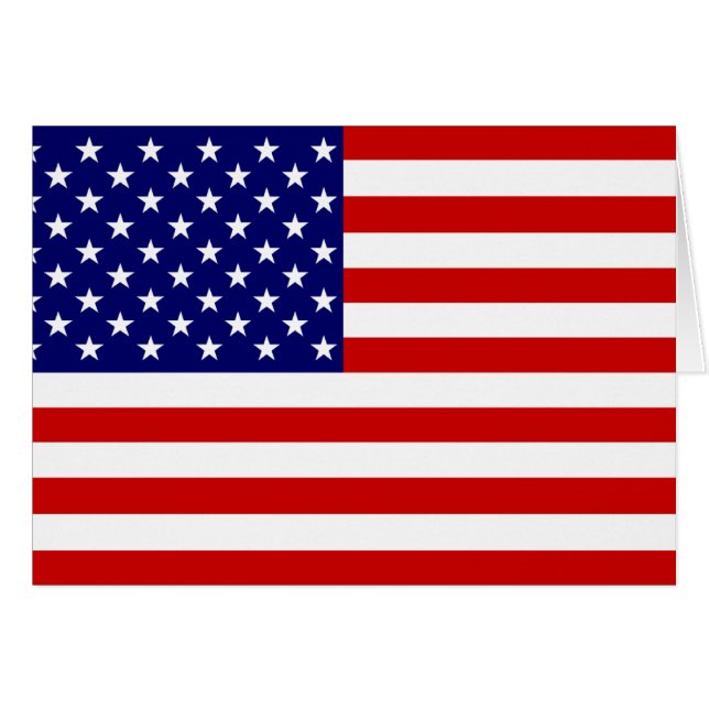 USA flagga Hälsningskort (Framsidan Horizontal)