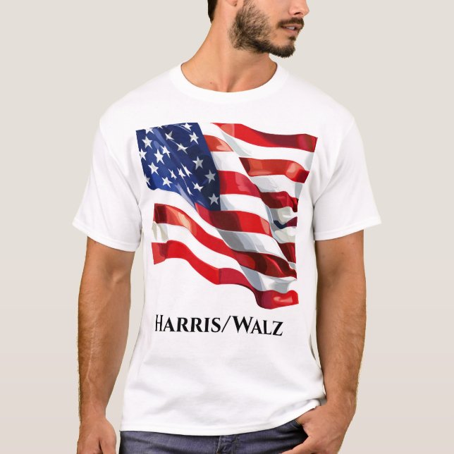 USA flagga Harris/Walz T Shirt (Framsida)