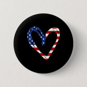 USA flagga Heart American Patriotic Armed Forces Knapp