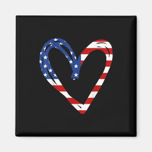USA flagga Heart American Patriotic Armed Forces Magnet
