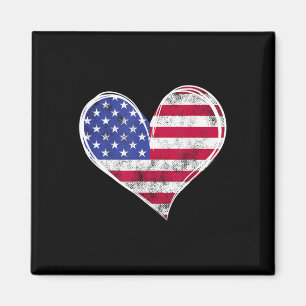 USA flagga Heart American Patriotic Armed Forces Magnet