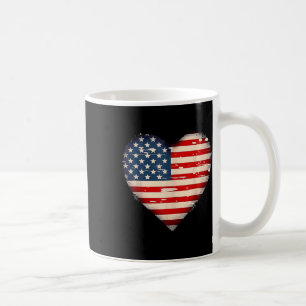 USA flagga Heart American Patriotic Memorial Day Kaffemugg