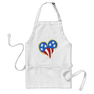 USA flagga Heart Chef's apron Förkläde