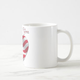 USA flagga Heart I Kärlek You Kaffemugg