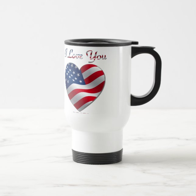 USA flagga Heart I Kärlek You Resemugg (Höger)