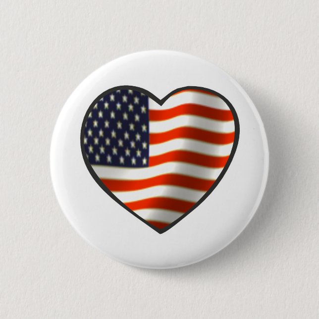 USA flagga Heart Knapp (Framsida)