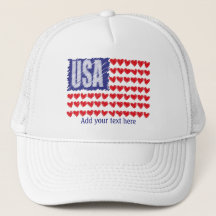 USA flagga Hearts Anpassningsbar