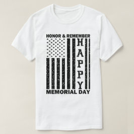 USA flagga heder Kom ihåg minnesdagen i Lycklig T Shirt
