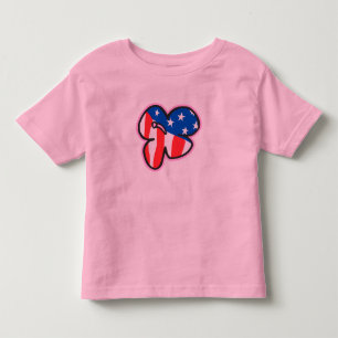 USA flagga Hibiscus Infants & Småbarn T-shirts
