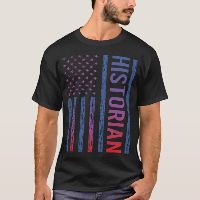 USA flagga Historian T Shirt (Framsida)