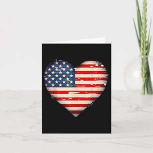 Usa Flagga Hjärta Amerikansk Patriotisk Minnesdag Kort