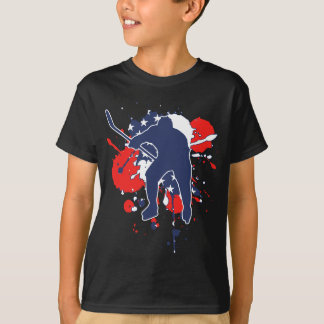 USA flagga Hockey Player - American Ice Hockey T Shirt