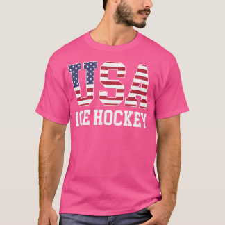 USA flagga Hockey Player American Usa Ice Hockey T Shirt
