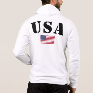 USA flagga Hoodie - Patriotic Manar Zipup Sweatshi T Shirt