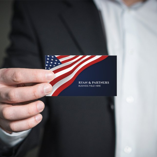 USA flagga | Hörn | Mörk blått bakgrund Visitkort (Skapare uppladdad)