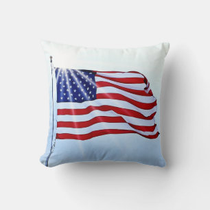 USA flagga i vinden Kudde