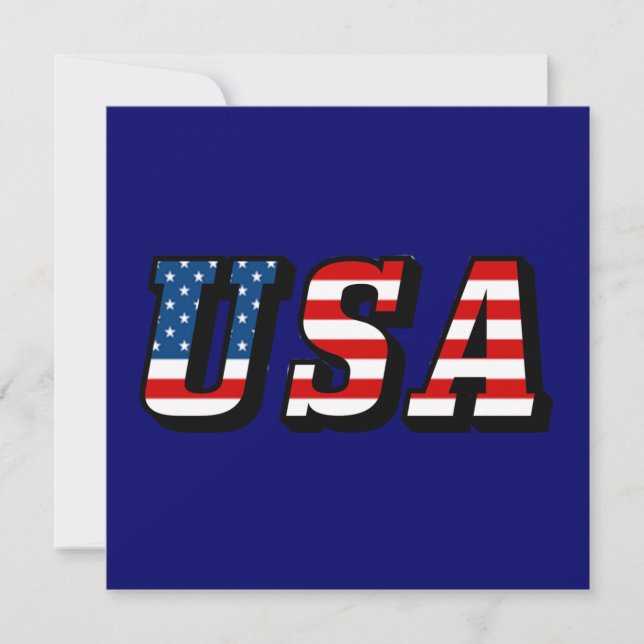 USA flagga Inbjudningar (Framsida)