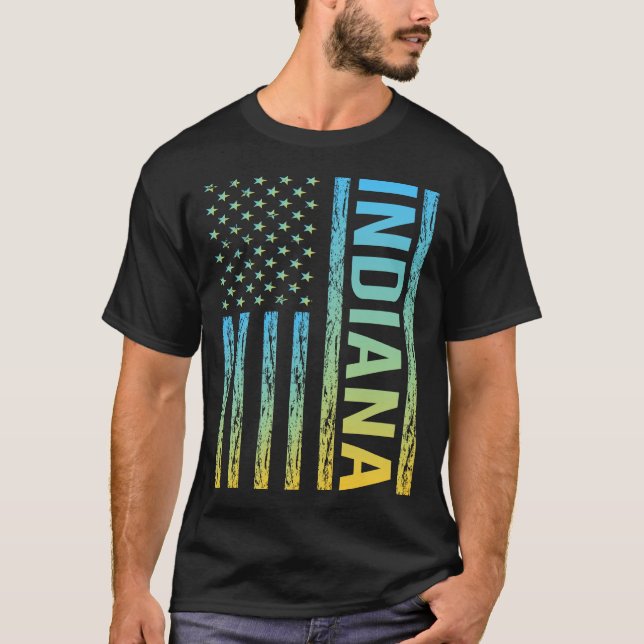 USA flagga - Indiana T Shirt (Framsida)