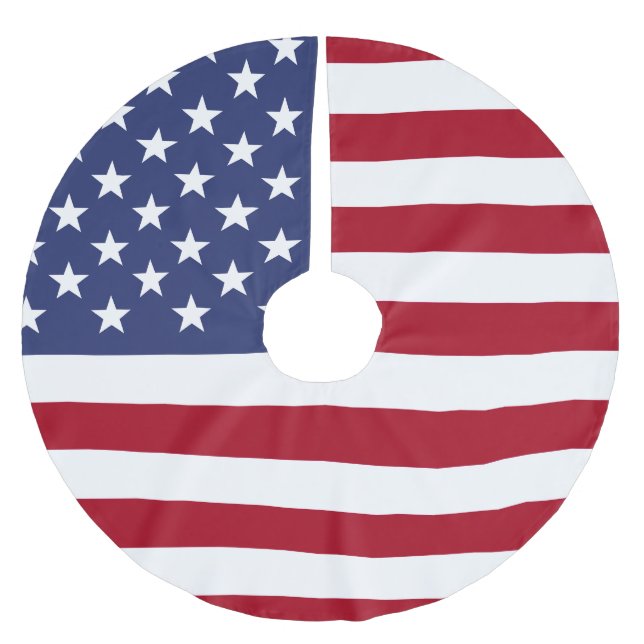 USA-flagga Julgransmatta Borstad Polyester (Framsidan)