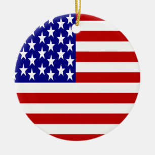 USA flagga Julgransprydnad Keramik