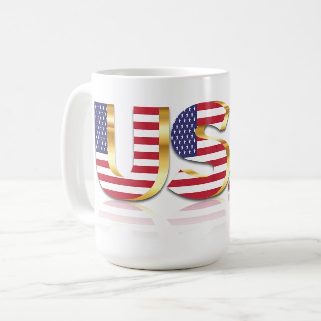 USA flagga-kaffe Mugg (Framsida vänster)
