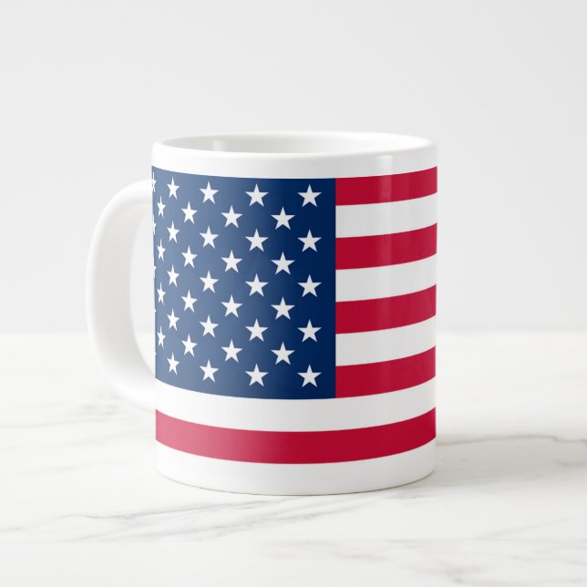 USA flagga-kaffe Mugg Patriotic Jumbo Mugg (Framsida vänster)