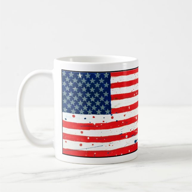 USA flagga Kaffemugg (Vänster)