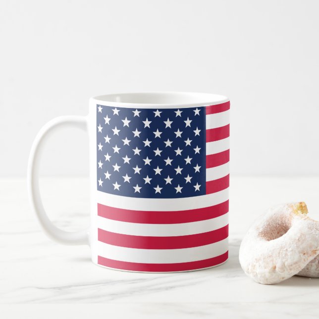 USA flagga Kaffemugg (Med munk)
