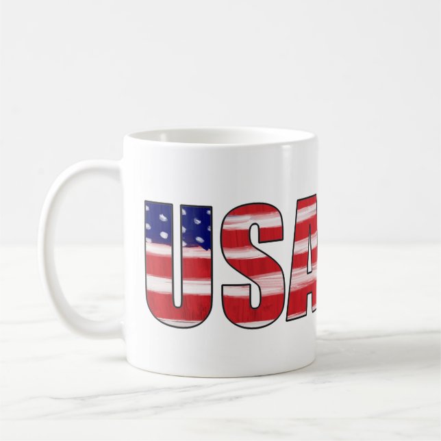 USA flagga Kaffemugg (Vänster)