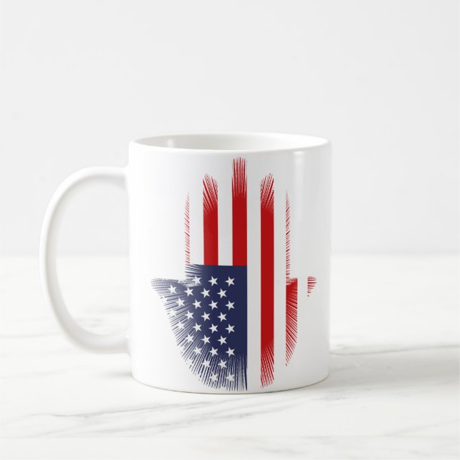 USA flagga Kaffemugg (Vänster)