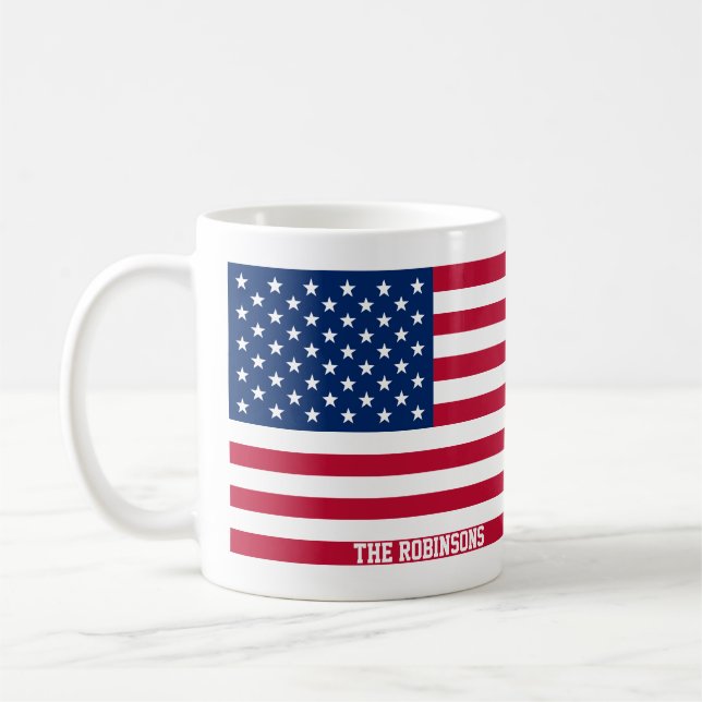USA flagga Kaffemugg (Vänster)