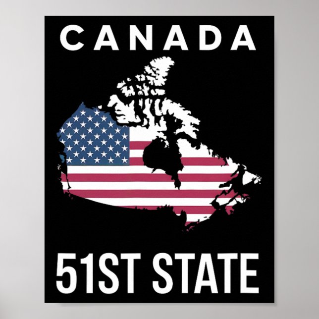 USA Flagga Kanada 51:a Staten  Poster (Framsidan)