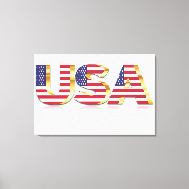 USA flagga Kanvastryck (Framsida)