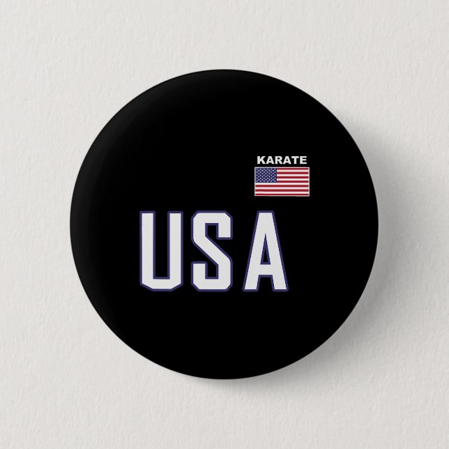 USA flagga Karate Coola Team Equipment Martial Art Knapp (Framsida)