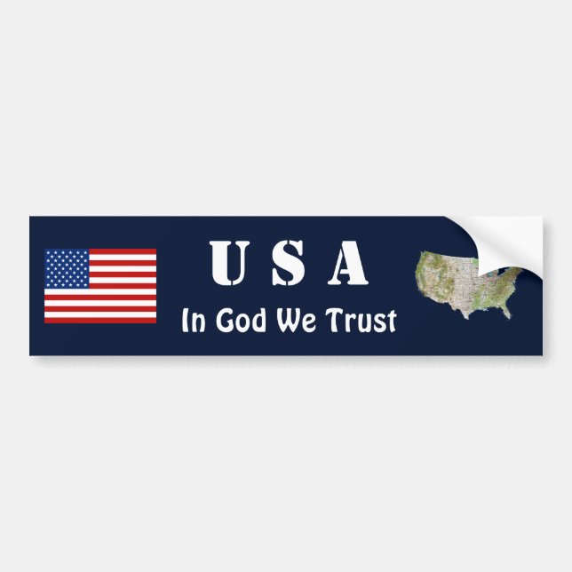 USA Flagga + Kart Dekal (Framsidan)
