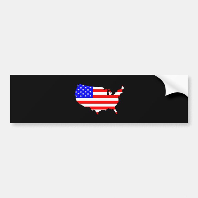 USA flagga Karta Bildekal (Framsidan)