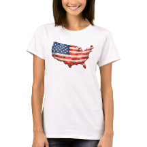 USA Flagga Karta - Jag älskar mitt land Patriotisk