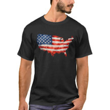 USA Flagga Karta - Jag älskar mitt land Patriotisk