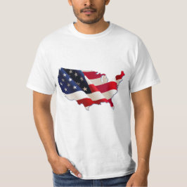 USA Flagga, Karta över Amerika, 4:e juli Tröja