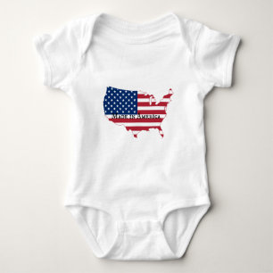 USA flagga Karta Silhouette T Shirt